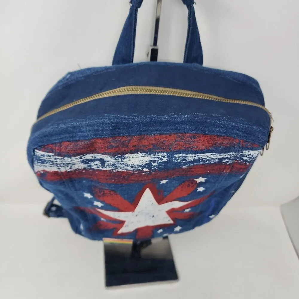 Disney Marvel America Chavez Denim Mini Backpack Multiverse Of Madness Pride Zip